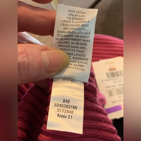 Open Edit Pink Ribbed Sweater size Medium - Picture 6 of 8